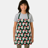 Santa Claus Divers Groene Rode Cartoon Kerst Schort (Insitu)
