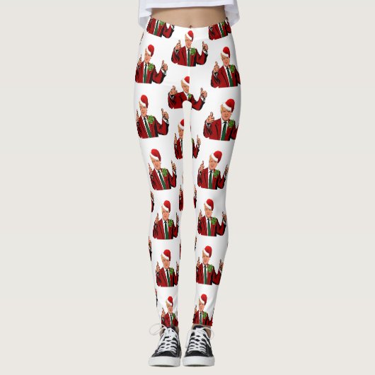 santa claus donald trump christmas leggings (Devant)