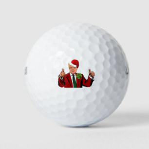 santa claus donald trump golfballen