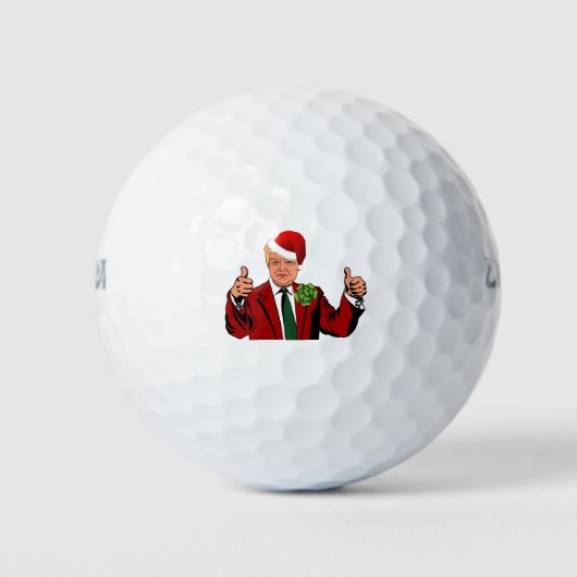 santa claus donald trump golfballen (Voorkant)