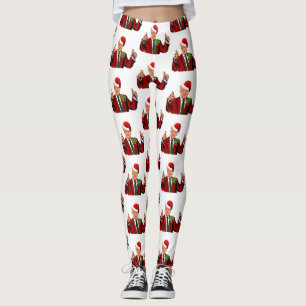 santa claus donald trump leggings kerst