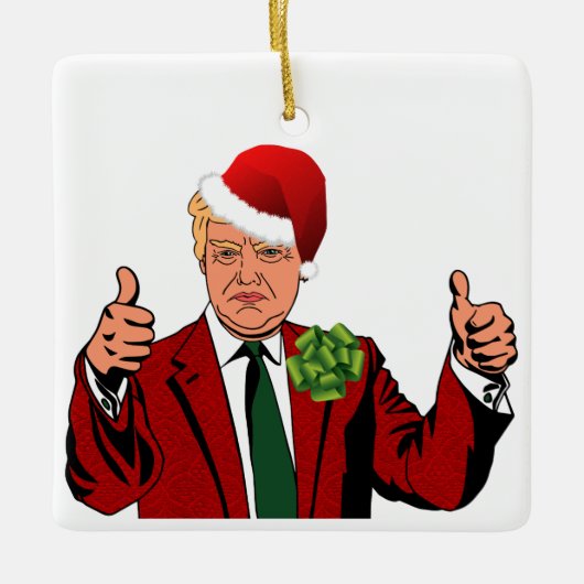 santa claus donald trump ornement de noël (Devant)