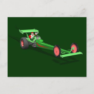 Santa Claus Drag Race Feestdagenkaart