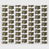 Santa Claus Dump Truck Operator Cadeaupapier (Vlak)