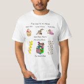 Santa Claus~Easter Bunny~Tooth Fairy~Birds & Bees~ T-shirt (Voorkant)