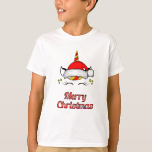 Santa Claus Eenhoorn Kerst Geek Grappig Gift Idee T-shirt