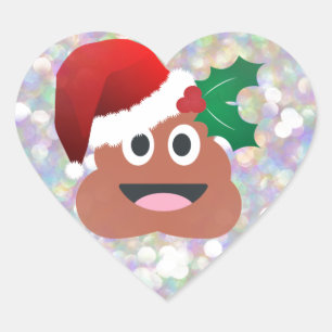 santa claus emoji hart sticker