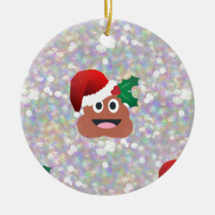 santa claus emoji keramisch ornament