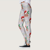 santa claus emoji leggings (Gauche)