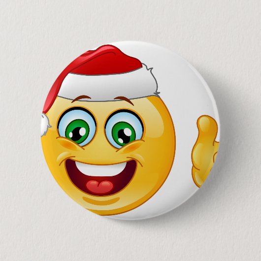 santa claus emoji ronde button 5,7 cm (Voorkant)