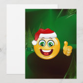santa claus emojis feestdagenkaart (Voorkant / Achterkant)