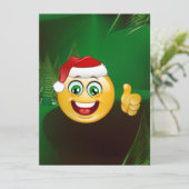 santa claus emojis feestdagenkaart (Staand voorkant)
