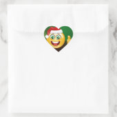 santa claus emojis hart sticker (Tas)