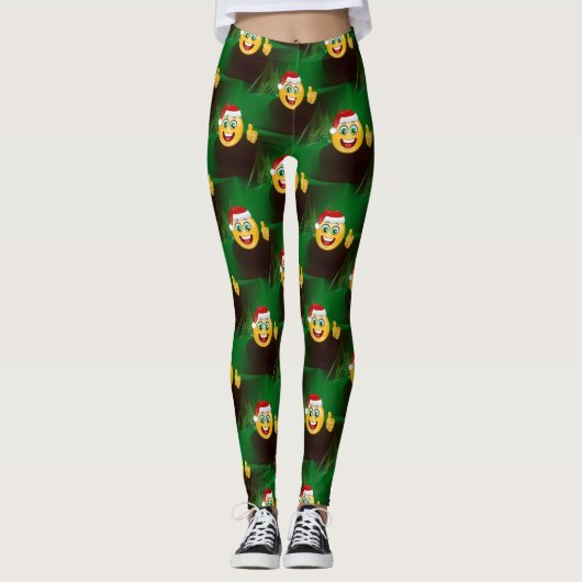 santa claus emojis leggings (Devant)