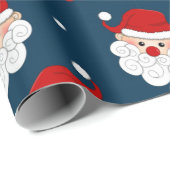 Santa Claus en Corgi Pattern Cadeaupapier (Rol Hoek)