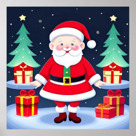 Santa Claus en Gifts Poster