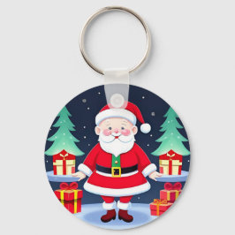 Santa Claus en Gifts Sleutelhanger