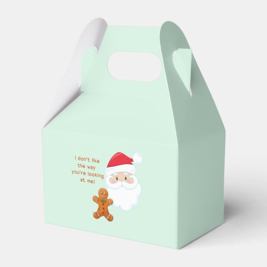 Santa Claus en Gingerbrood Boy Bedankdoosjes (Achterkant)