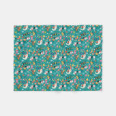 Santa Claus en Merry Friends Pattern Fleece Deken (Voorkant (Horizontaal))