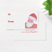 Santa Claus en Pointillisme étiquettes cadeaux de  (Bureau)