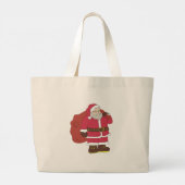 Santa Claus en rouge avec sac cadeau et lunettes (Dos)
