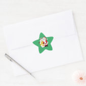 Santa claus en sneeuwman ster sticker (Envelop)