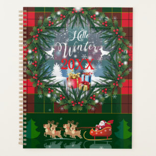 Santa Claus en traîneau à chiens conduit par des r