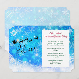 Santa Claus en zijn vliegende rendierpartij Kaart