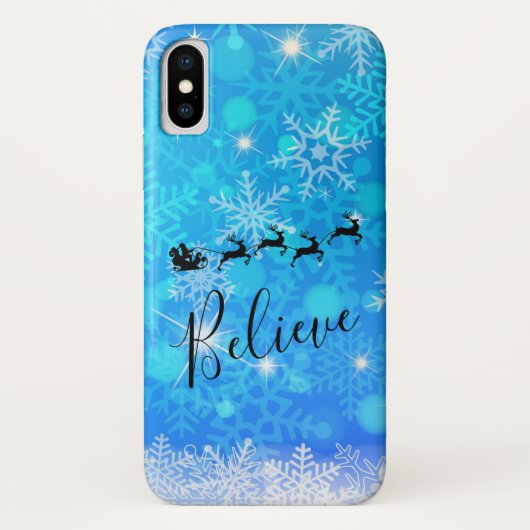 Santa Claus en zijn vliegende rendiertje - Geloof Case-Mate iPhone Case (Achterkant)