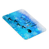 Santa Claus en zijn vliegende rendiertje - Geloof Magneet (Rechterzijde)