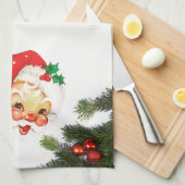 Santa Claus et verdure Serviettes de cuisine de No (Quart Plié)