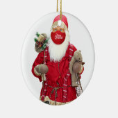 Santa Claus Face Mask Keramisch Ornament (Rechts)