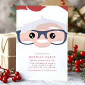 Santa Claus Face Modern kerstfeestdag Kaart