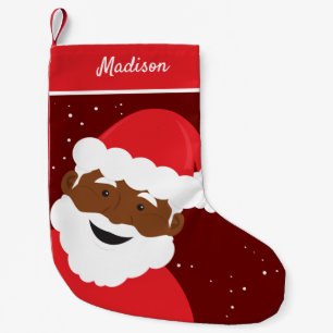 Santa Claus Face Red Brown Skin Kleine Kerstsok