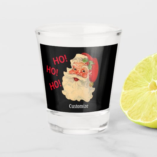 Santa Claus Face Shot Glass Shot Glas (Voorkant)
