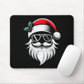 Santa Claus Face Sungles With Hat Beard Christmas Muismat (Met muis)