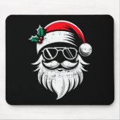 Santa Claus Face Sungles With Hat Beard Christmas Muismat (Voorkant)