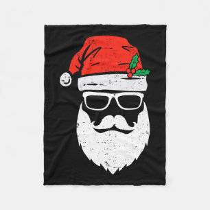 Santa Claus Face Zonnebrillen met Petten baard Ker Fleece Deken