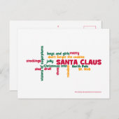 Santa Claus Feestdagenkaart (Voorkant / Achterkant)