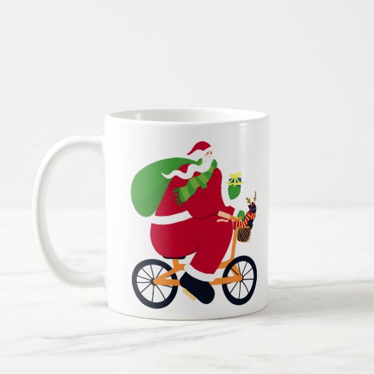 Santa Claus fiets Koffiemok (Links)