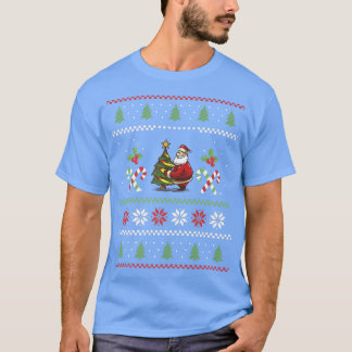 Santa Claus Fir Tree Ugly Kerstmis, Santa Claus T-shirt