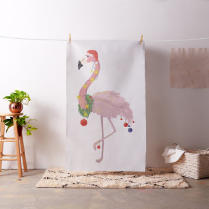 santa claus flamingo stof