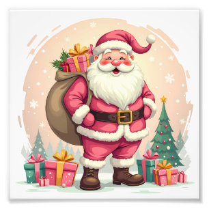 Santa Claus Foto Afdruk