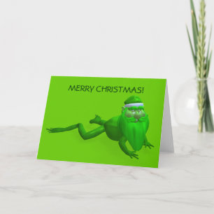 Santa Claus Frog Feestdagen Kaart