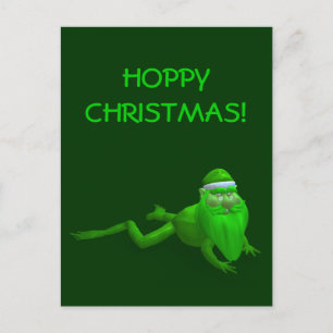 Santa Claus Frog Feestdagenkaart