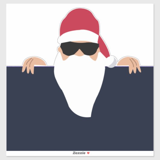 SANTA CLAUS FUNNY CAR DECAL STICKER (Vel)