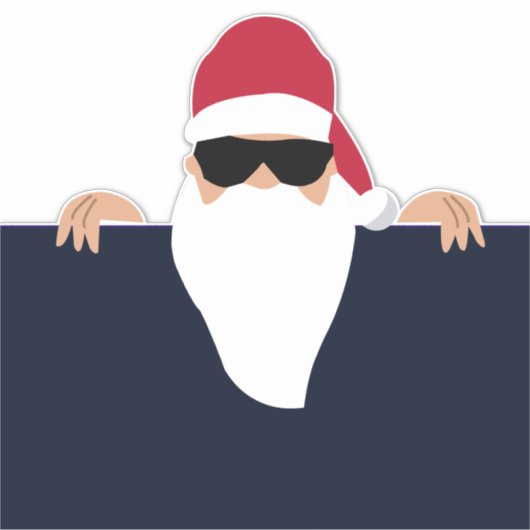 SANTA CLAUS FUNNY CAR DECAL STICKER (Voorkant)
