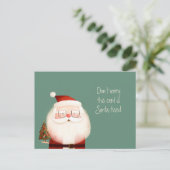 Santa Claus Funny Quote Briefkaart (Staand voorkant)