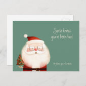 Santa Claus Funny Quote dat je slecht Briefkaart b (Voorkant / Achterkant)