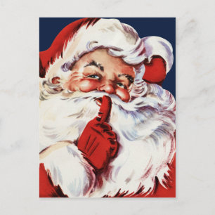 Santa Claus Gezegde SH-H-H Feestdagenkaart